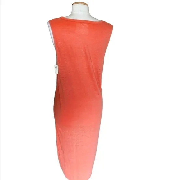 NWT Aerie Sleeveless Pink Coral Midi Dress - Picture 4 of 5
